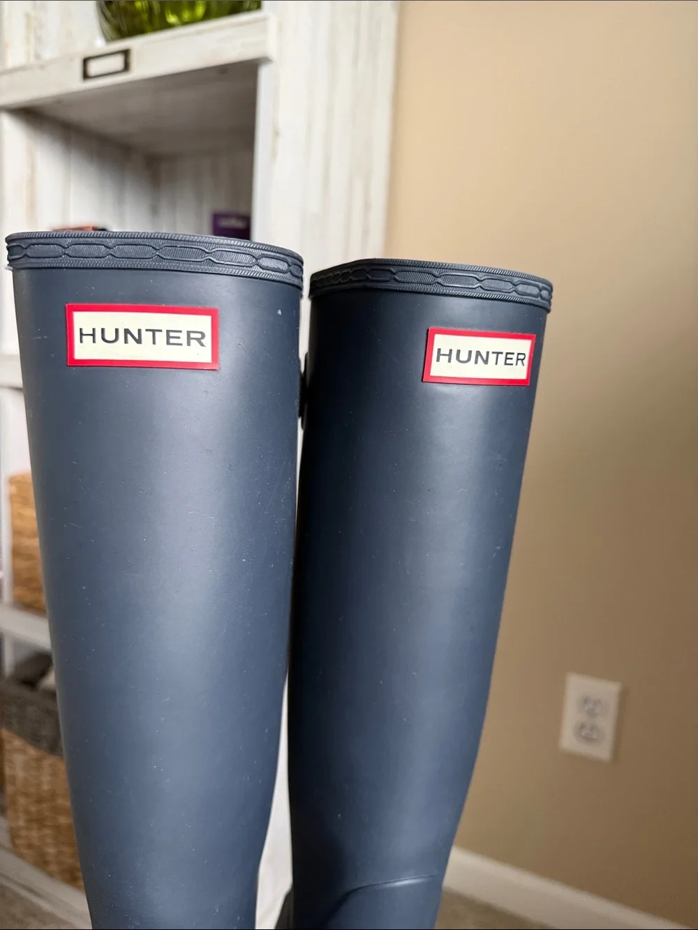 Hunter Tall Rain Boots in Slate Navy